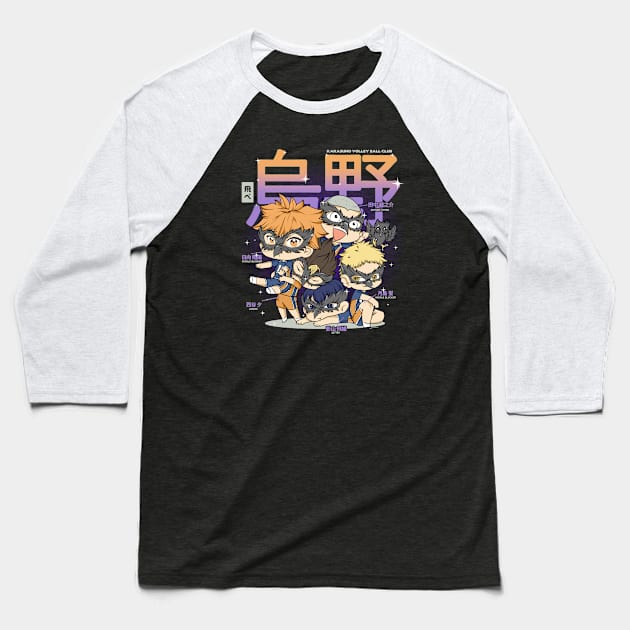 Chibi Karasuno Halloween Baseball T-Shirt by MAGE